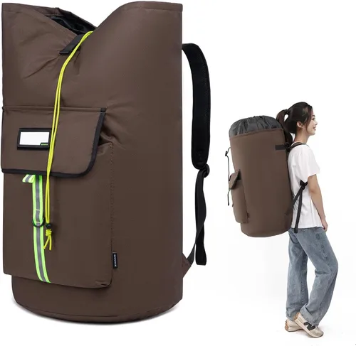 Vista 16 de mochila de lavandería, bolsas de lavandería extra grandes y resistentes, mochila de lavandería para estudiantes universitarios, cierre de cordón