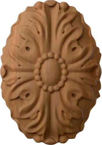 Vista 14 de Ekena Millwork ROS02X04ASAL Roseta ovalada Ashford, 1 7/8 pulgadas de ancho x 2 3/4 pulgadas de alto x 1/2 "P, aliso Alder