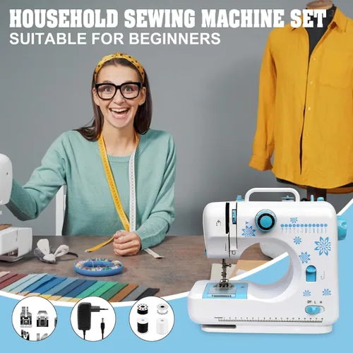Vista 3 de Máquina de coser para principiantes, máquina de coser para adultos, 505 nuevas máquinas de coser Pro Starter mejoradas con mesa de extensión -7 pies
