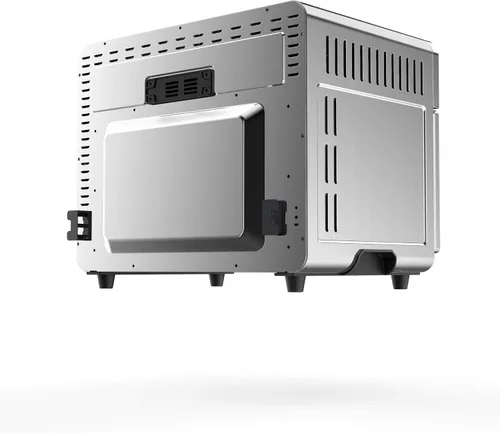 Vista 4 de Megachef Horno electrónico multifunción de 360 grados con tecnología de aire caliente, cromo plateado, capacidad de 25 litros