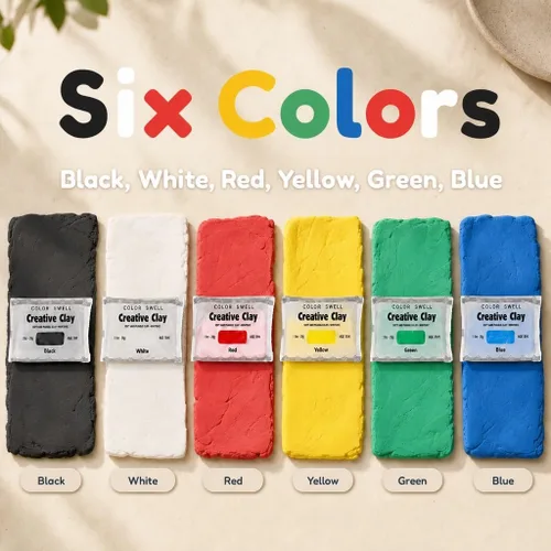 Vista 3 de Color Swell Creative Clay Paquete a granel, 80 paquetes de 1 oz