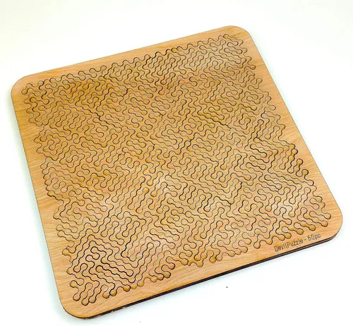 Vista 2 de Rompecabezas de madera para doblar la mente, rompecabezas medianos para adultos, 50 piezas, 11.3 x 11.3 pulgadas