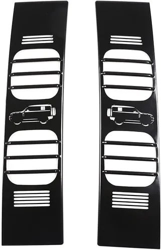 Vista 2 de YIWANG Cubierta de luz trasera negra inoxidable para Land Rover Defender 90 110 2020-2022 (estilo A)