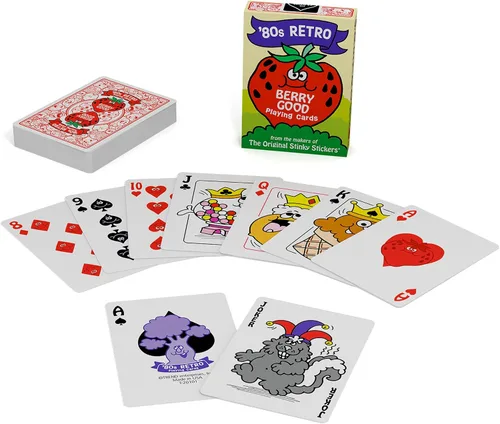 Vista 2 de Trend Cartas retro de los años 80 de Enterprises Standard index deck with original 1980s artwork and air-cushion finish for games like poker
