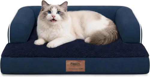 Vista 120 de Cama pequeña para perros y sofá para gatos, camas ortopédicas impermeables para perros pequeños, cama para gatos, sofá para mascotas cómodo