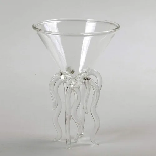 Vista 5 de GAOGAO Vaso de Martini de Pulpo Herramientas de Vaso de Bar de Cóctel Creativo (2 Transparentes)