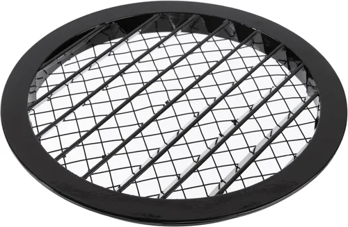 Vista 6 de Vent Systems Cubierta de ventilación Soffit de 8 pulgadas, rejilla de ventilación redonda negra, cubierta de parrilla, pantalla de malla integrada