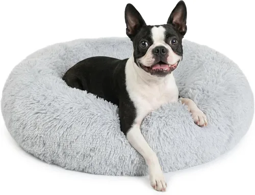 Vista 59 de Cama para perros pequeños, cama calmante para perros pequeños, antiansiedad, cama para cachorros, lavable a máquina, esponjosa, de lujo Verde militar