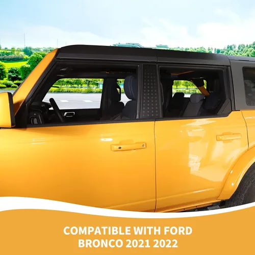 Vista 3 de RAZPOY Cubierta para panel de poste de pilar Bronco B, calcomanía para ventana de puerta trasera compatible con Ford Bronco 2021 2022, accesorios