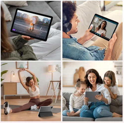 Vista 7 de EDDBNi Tablet Android 15 de 10.1 pulgadas Tablet 2025 últimas Tablets con Teclado Ratón 24GB+64GB 2TB de expansión 6000mAh procesador Octa-Core Negro