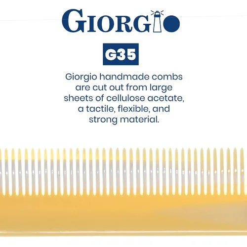 Vista 5 de Giorgio G35 - Peine de bolsillo de dientes finos hecho a mano para hombres, alisador de peine para el cuidado diario, peinado de cabello, bigote
