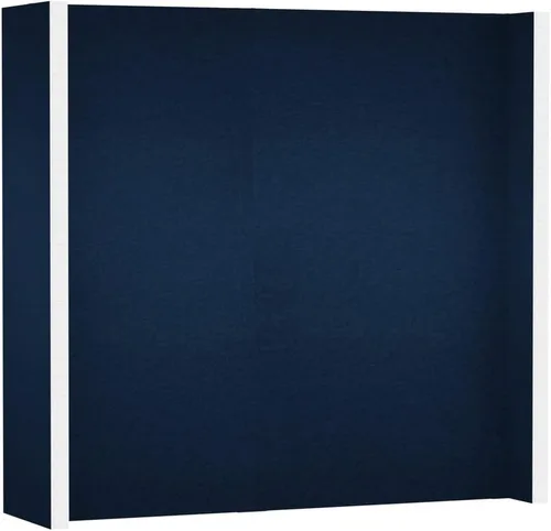 Vista 27 de EverPanel - Kit de pared modular de 7 x 7 pies, color azul oscuro SoundSorb con ribete negro, divisor de habitación, paneles de pared entrelazados