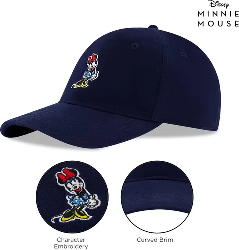 Vista 5 de Disney Gorra de béisbol para mujer, gorro ajustable de Minnie Mouse para adultos