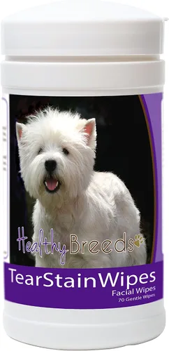 Vista 29 de Healthy Breeds Toallitas quitamanchas de lágrimas para perros para pastor australiano – Más de 100 razas – Limpiador facial de ojos – 70 toallitas
