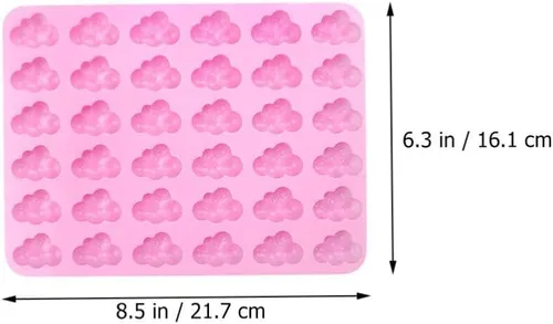 Vista 6 de Kichvoe Molde de chocolate – Moldes de fondant de nube – Moldes de silicona para chocolate, 2 piezas de moldes de pastel para cupcakes, manualidades