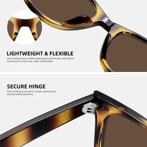 Vista 4 de Fozono Women Square Sunglasses Classic Retro Polarized Sunglasses for Men
