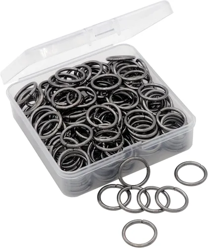 Vista 17 de 100 anillos de salto abiertos de 0.71 pulgadas, conectores de joyería de bronce para hallazgos de joyería, suministros de fabricación, pulseras