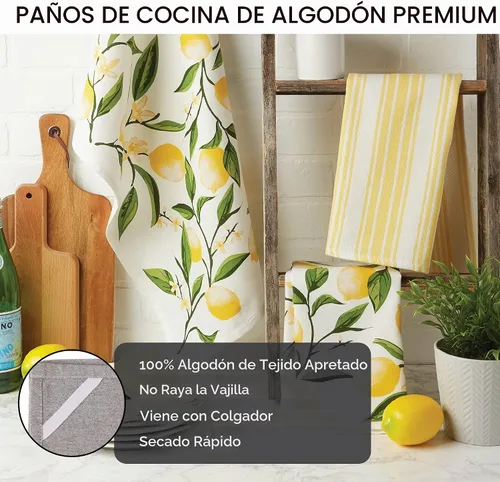 Vista 9 de DII Juego de 3 paños de cocina de algodón jacquard francés, juego de 3, paños de cocina decorativos para cocina y horneado de macarrones franceses