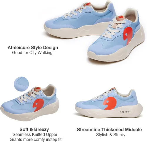 Vista 6 de UIN Tenis retro para mujer, ligeros, informales, cómodos, de diseño, pintados con arte