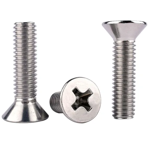 Vista 25 de 20 piezas de tornillos de máquina Phillips de cabeza avellanada plana de 1/4-20 x 1-1/2" UNC, acero inoxidable 304 18-8, rosca completa, rosca gruesa