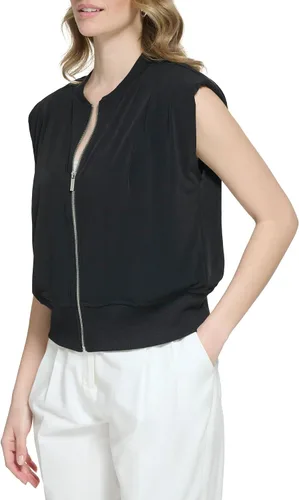 Vista 2 de Calvin Klein Chaqueta de hombro fuerte de punto para mujer
