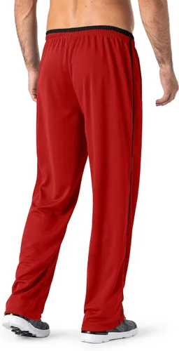 Vista 2 de Magnivit - Pantalones deportivos ligeros para hombre, ajuste holgado, parte inferior abierta, de malla, atléticos, con bolsillos con cremallera