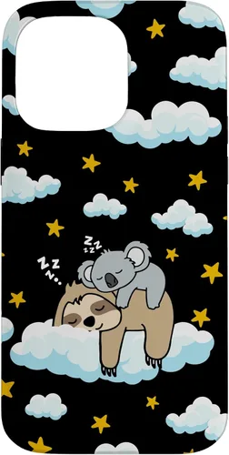Vista 21 de Funny Sleeping Sloth with Baby Koala Mama Bear Napping Gift Case for iPhone 17