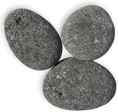 Vista 5 de American Fireglass Pequeña piedra de lava gris (1/2" - 1") Bolsa de 10 lb