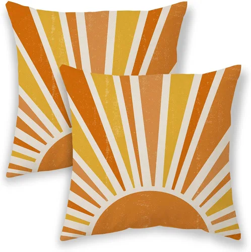 Vista 9 de BETGINY Fundas de almohada de verano para exteriores de 16 x 16 pulgadas, 2 unidades, color aguamarina, verde azulado, crema, sol, bohemio