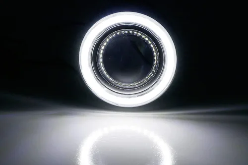Vista 9 de iJDMTOY OEM reemplaza xenón blanco LED halo Angel Eyes proyector lente retrofit faros antiniebla compatibles con Honda Civic Sedan/Coupe/Hatchback