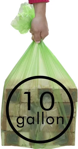 Vista 7 de Kekow Bolsas de basura de cocina de 10 galones, color verde, 125