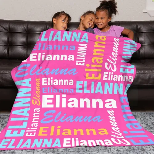 Vista 5 de Manta personalizada con nombre, manta personalizada con nombre, manta personalizada para adultos, niños y bebés, manta personalizada con monograma