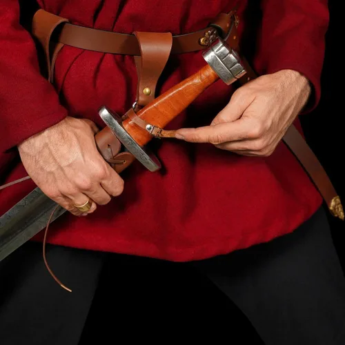 Vista 6 de Mythrojan Rana "Adventurer", ideal para Warrior Knight Vikings SCA LARP, cuero de grano completo