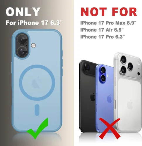 Vista 142 de Funda para Google Pixel 10 Pro XL, cubierta magnética mate, color negro Fit for MagSafe, Screen Protector included, Shockproof Military Grade