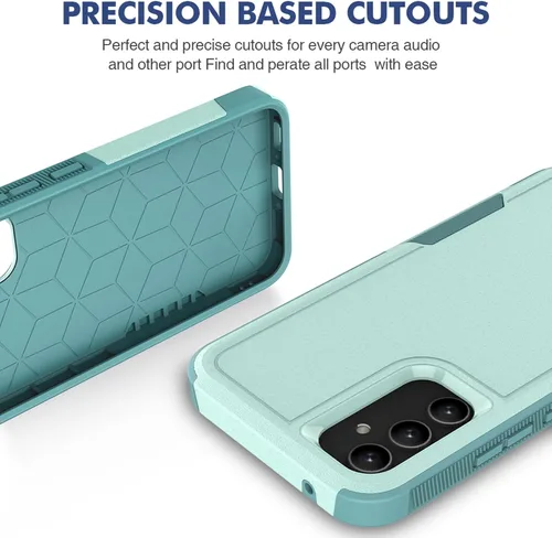 Vista 107 de Jeylly Compatible con Samsung Galaxy A22 5G Funda, Funda Samsung A22 5G con 2pcs protectores de pantalla de vidrio templado