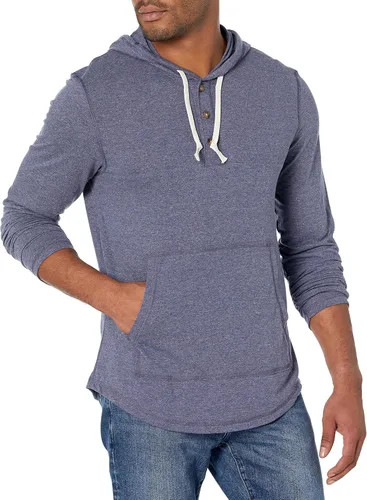 Vista 3 de Hanes Sudadera con capucha para hombre Originals Tri-Blend con cuello Henley