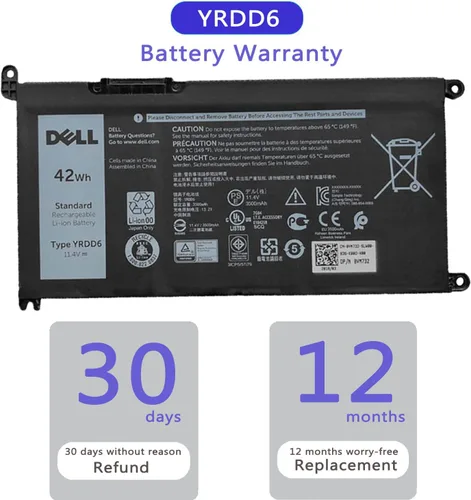 Vista 7 de DELL YRDD6 1VX1H - Batería para laptop Dell Inspiron 7586 5482 5485 5491 3310 2 en 1 3493 3582 3593 3793 5493 5593 5593 5480 5590 5591 5555 37.0 in