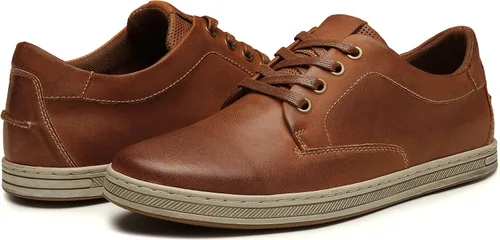 Vista 4 de Jousen Zapatos deportivos de moda para hombre, zapatos casuales retro de cuero para hombre, vestido transpirable