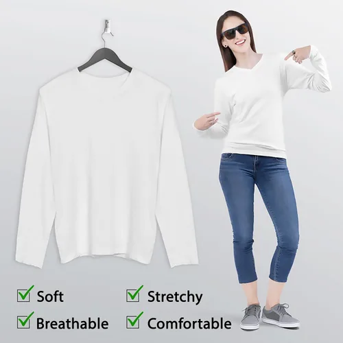 Vista 2 de BaHoki Essentials Camisetas de manga larga con cuello en V gran elasticidad y capa diseñadas para un máximo rendimiento
