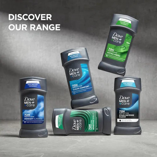 Vista 7 de Dove Men+Care - Desodorante antitranspirante Stick Clean Comfort, paquete de 36 antitranspirantes de protección contra el sudor y el olor de 72