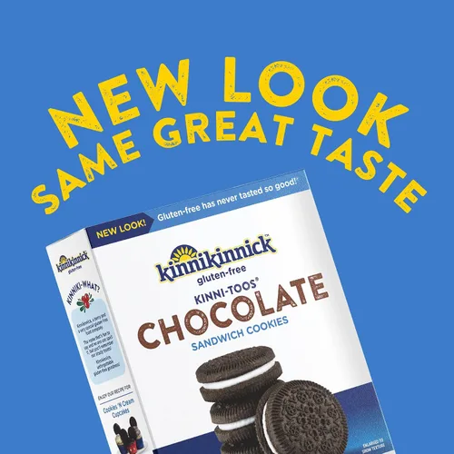 Vista 3 de Kinnikinnick, KinniTOOS Galletas de crema sándwich, chocolate, 8 onzas Galletas de chocolate con centro cremoso de vainilla, aptas para alérgicos