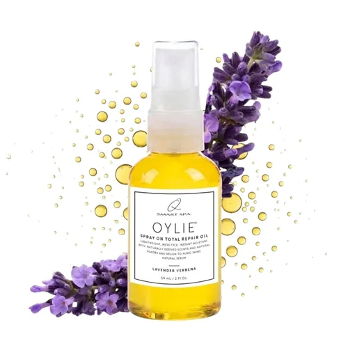Vista 23 de QTICA Oylie Spray On Total Repair - Aceite corporal ligero en aerosol con jojoba natural y aceite de argán para una humedad instantánea, acabado