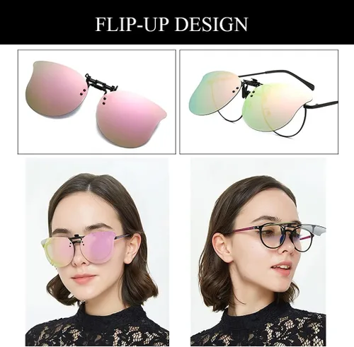 Vista 12 de Gafas de sol polarizadas con clip de ojo de gato, antirreflejos, protección UV, gafas de sol de gran tamaño sobre gafas graduadas
