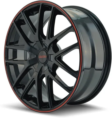 Vista 2 de TR60 17x7.5, patrón de pernos: 5x110/115, compensación: 42, ANILLO NEGRO/ROJO, juego de 1