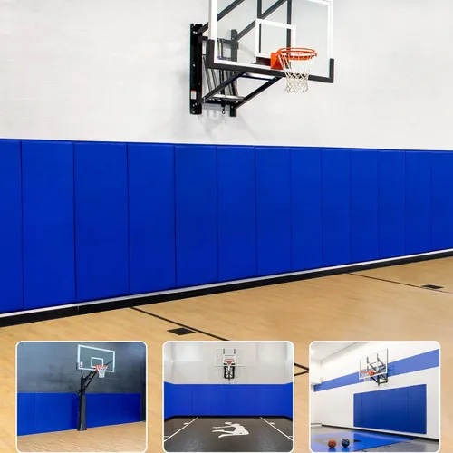 Vista 11 de Almohadilla de pared para gimnasio, protector de pared para cancha de baloncesto, alfombrilla protectora de pared de espuma de 2 pulgadas de grosor