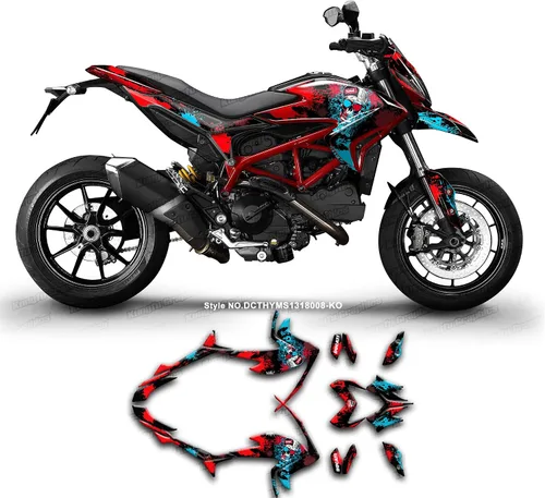 Vista 10 de Kit de adhesivos personalizados para Hypermotard Hyperstrada 821 2013 2014 2015 2016, DCTHYMS1318003-KO