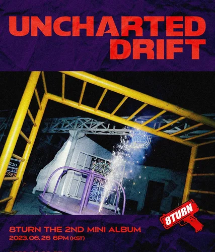 Vista 9 de 8TURN UNCHARTED DRIFT 2nd Mini Album Contents+POB+Photocard+Sticker+Postcard+Tracking Sealed Full SET UNCHARTED+DRIFT+POCA