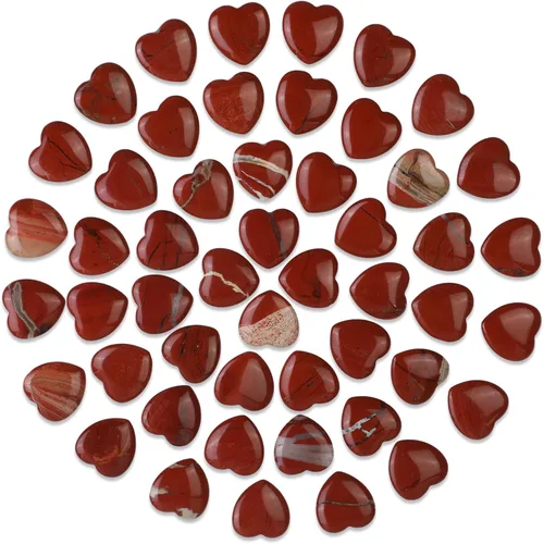 Vista 11 de Gerrii 50 piedras curativas de corazón a granel, piedras inspiradoras de corazón de cuarzo, regalo para mujeres, bolsillo de amor, pulido natural