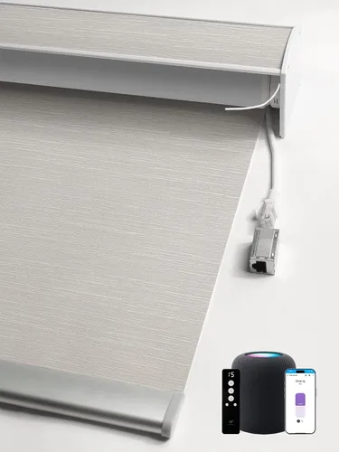 Vista 38 de SmartWings Persianas enrollables con cable duro PoE 100% opacas, muestra de tela