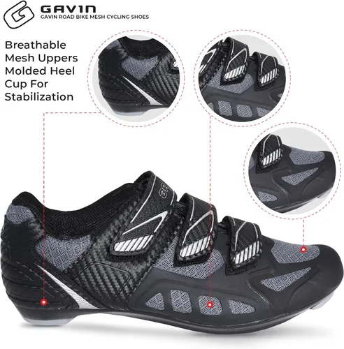Vista 3 de Gavin Road - Zapatillas de ciclismo de malla para hombre y mujer